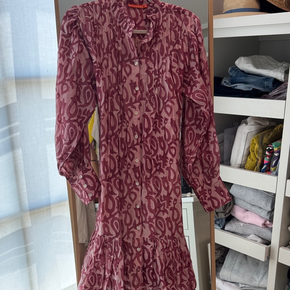 Oliphant pink Patterned Long Sleeve Dress